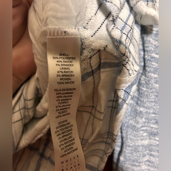 White House Black Market Blue Heathered Long Sleeve Layered Top - Picture 3 of 4